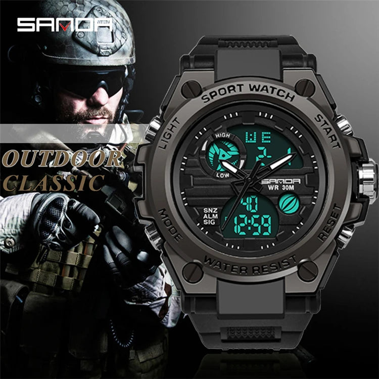 SANDA 739 Sports Men's Watches Top Brand Luxury Sport Quartz Watch Men Waterproof Male Clock Relogio Masculino 2020