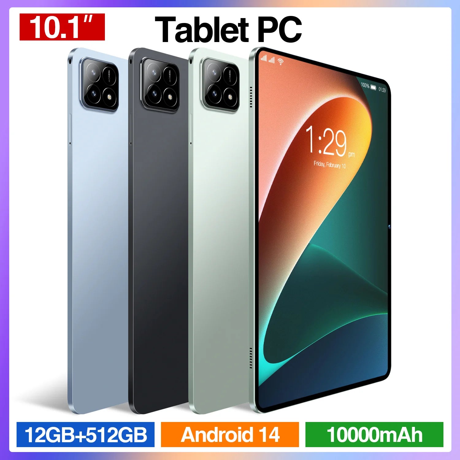 Pad 6S Business Smart Tablet 5G 12GB 512GB 32MP Rear Cam 10 Core Android 14