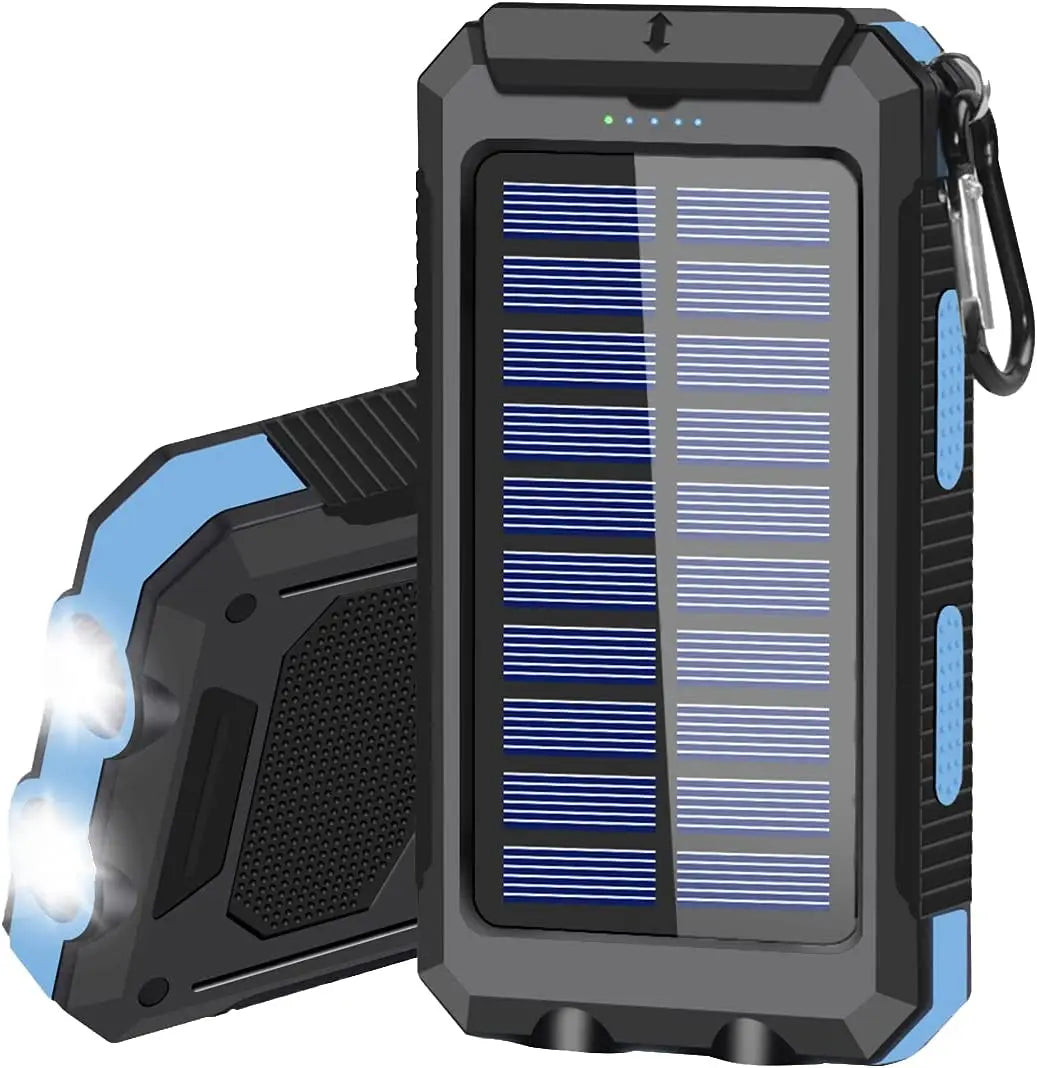 IP67 Waterproof Solar Power Bank 20000mah Solar Charger Waterproof Phone Power Bank Portable for Cell