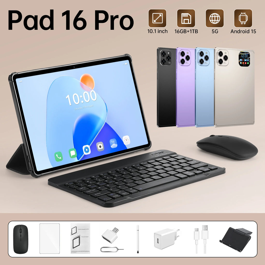 Wholesale 5GTablet Tablet for Pad 16 Pro | 10.1" 16GB+1TB Android 15 | 10000mAh Battery 5G WiFi