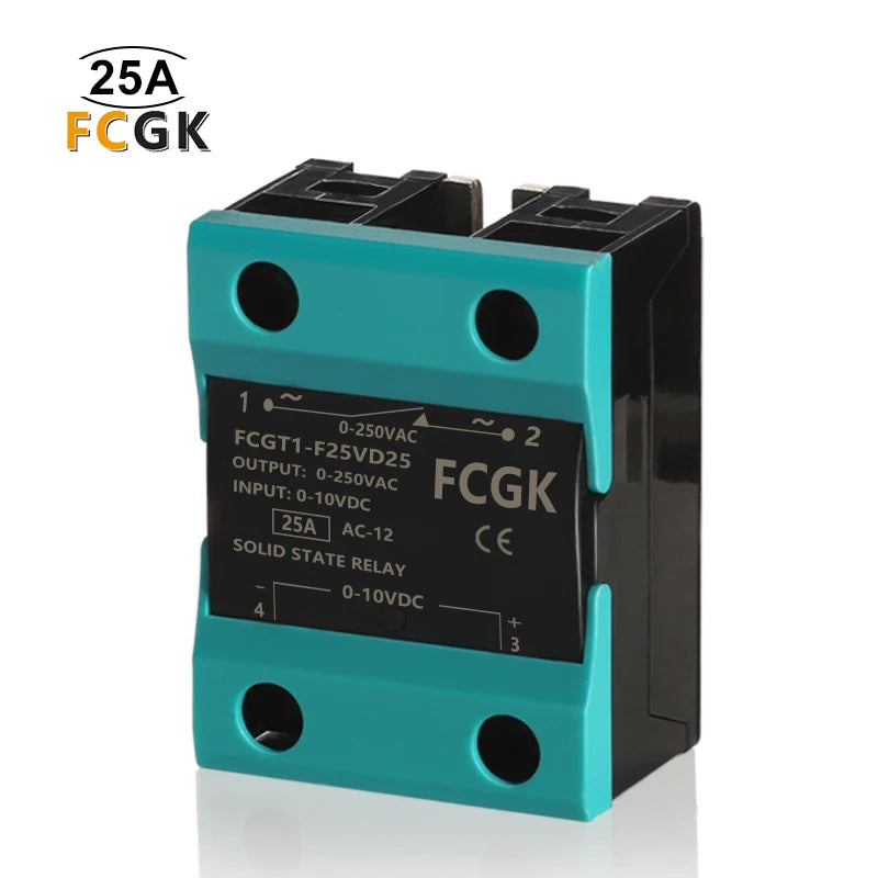Miniature High-Power 15/20 Amp Solid State Relay 0-10V Sealed Protection Single Phase 10VDC/220VAC 5V Model SSR for Switching