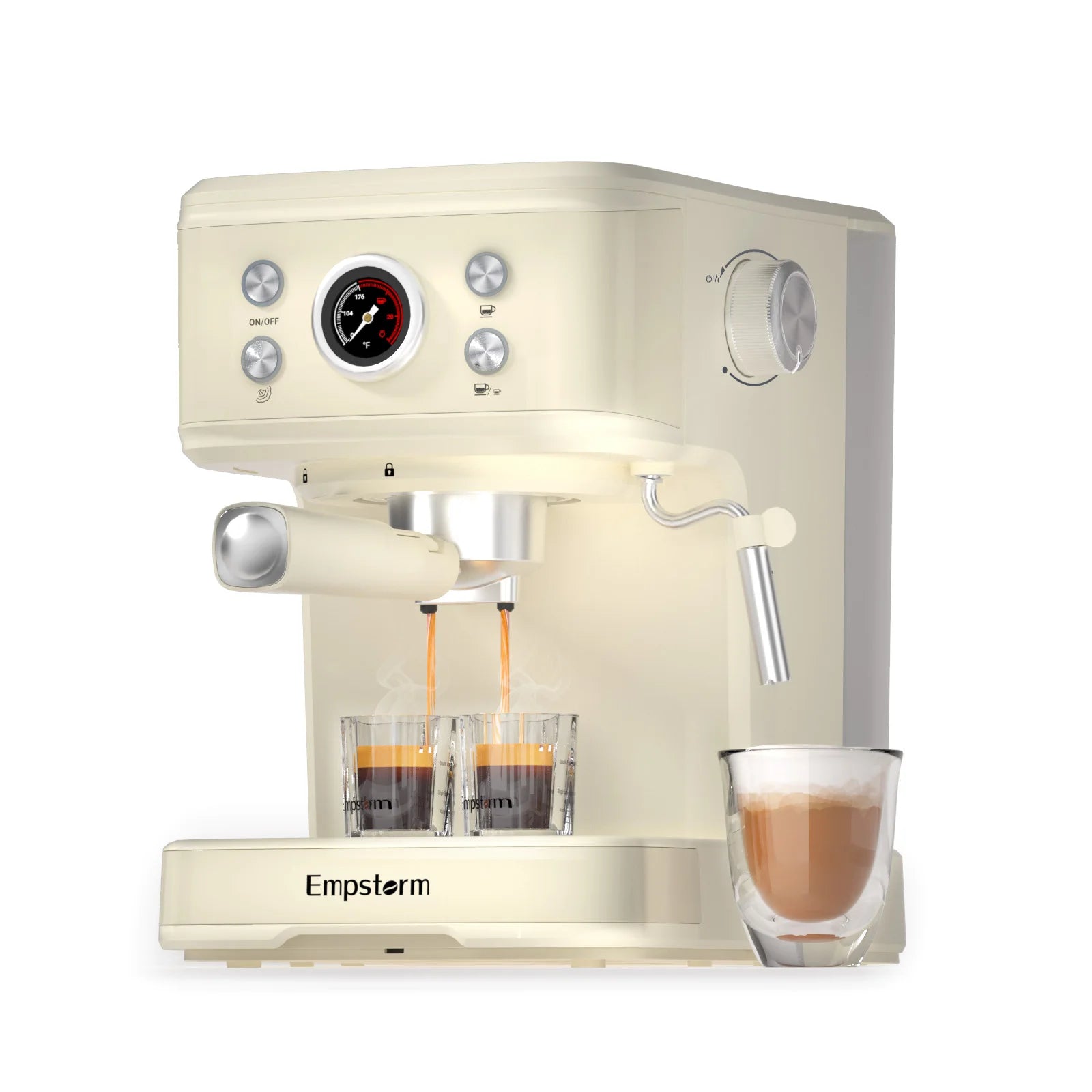 Empstorm EU Local Delivery Small Kitchen Appliances 220V 20bar Semi-Automatic Coffee Maker Manual Espresso Machine