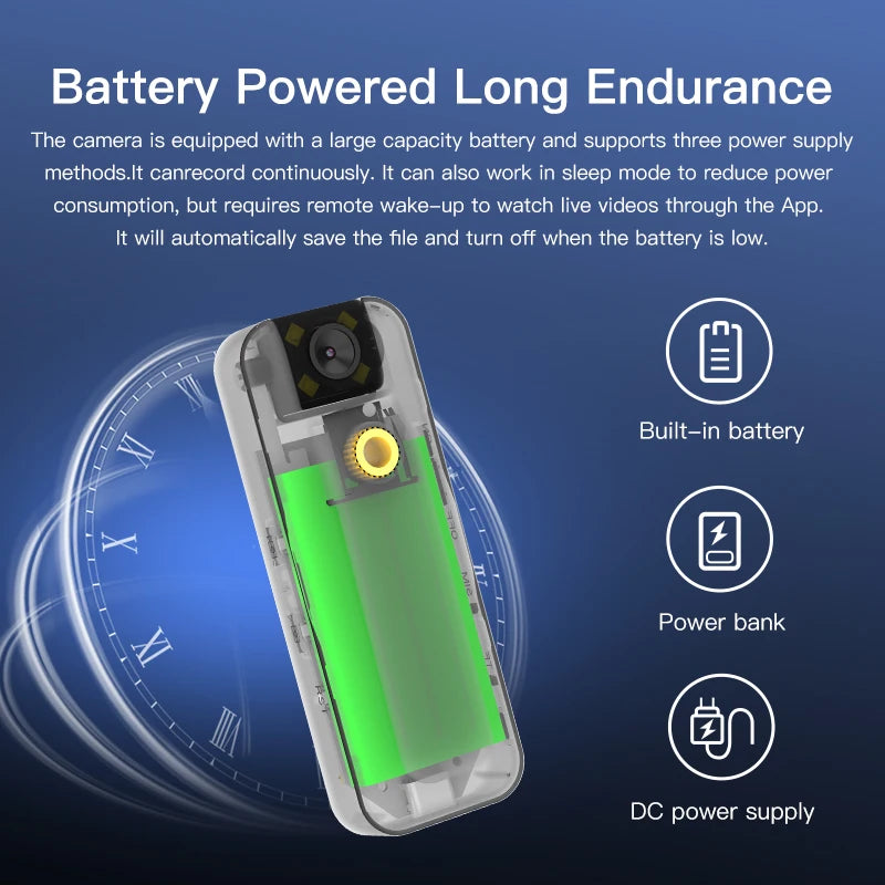 WD10  Hot Selling 4G Body Worn Camera Home Security Mini Camera Low-Power Body Worn and Car Camera for Outdoor Use