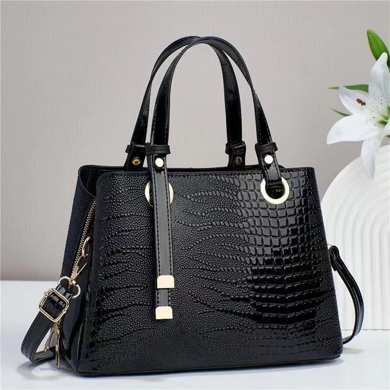 2024 New Retro Crocodile Pattern High Capacity Fashion Trend Messenger Bags Luxury Women's Bags Womens Handbags