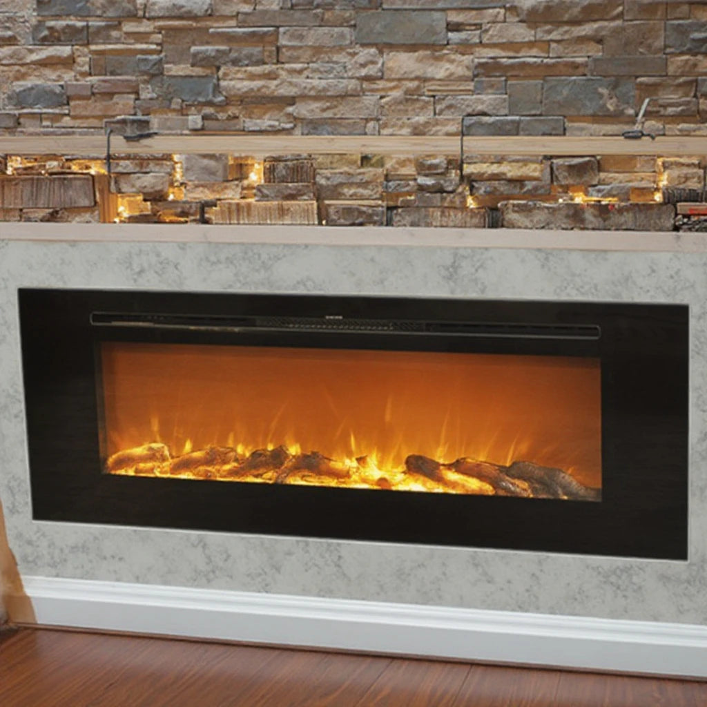 800*150*400mm Smart Home Embedded Electric Fireplace LED Lighting Decorative Heater