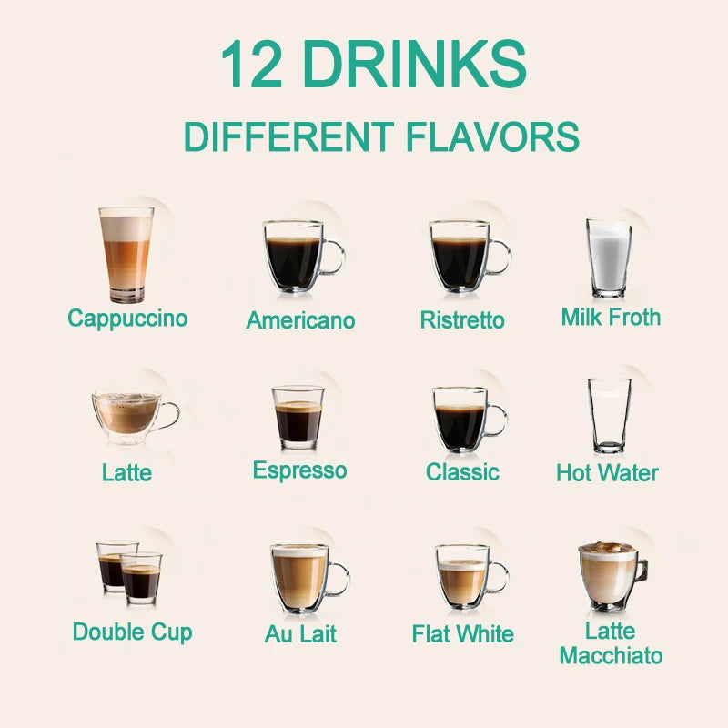 WIFI Smart App 20 bar Bean-To-Cup Coffee Maker Espresso Machine Home Super Automatic Coffee Machine