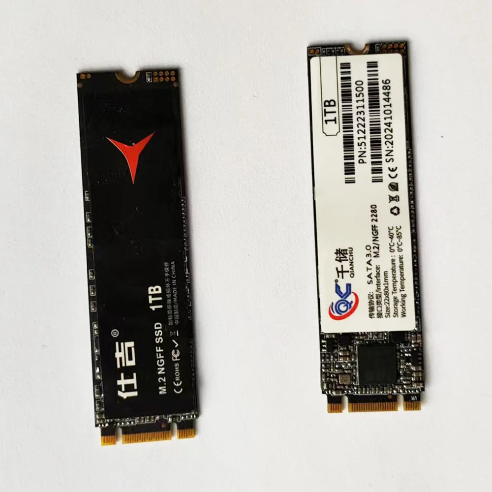 Brand New 128G 256G 512G 1TB 2TB SSD NGFF M.2 2280 Sata Solid State Drive for Laptops