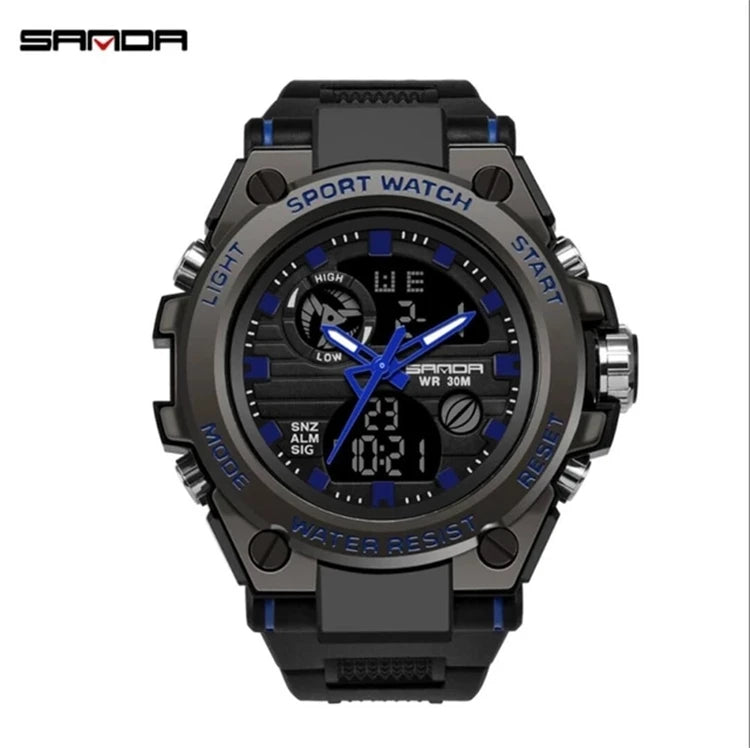 SANDA 739 Sports Men's Watches Top Brand Luxury Sport Quartz Watch Men Waterproof Male Clock Relogio Masculino 2020