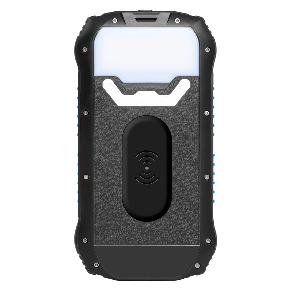 Solar Panel Power Bank With LED Light OEM IP66 Waterproof Outdoor PD Fast Charging Wireless Portable Solar Power Bank 26800mAh