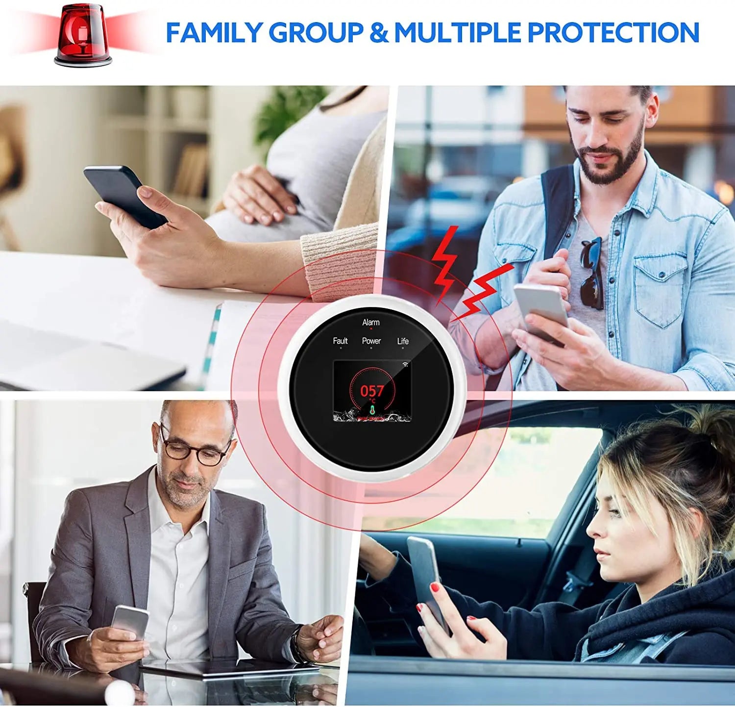 Tuya Smart Life WiFi GAS LPG Leak Sensor Alarm Fire Security Detector APP Control Safety Smart Home Leakage Sensor Gas Detector