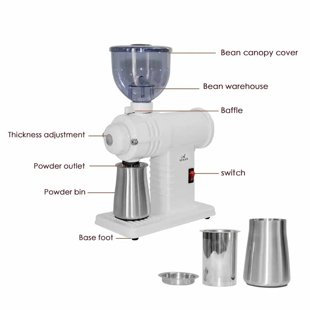 Xeoleo Electric Coffee Grinder Household Automatic Coffee Bean Milling Machine Espresso Coffee Grinder1~8 Gears Adjustable