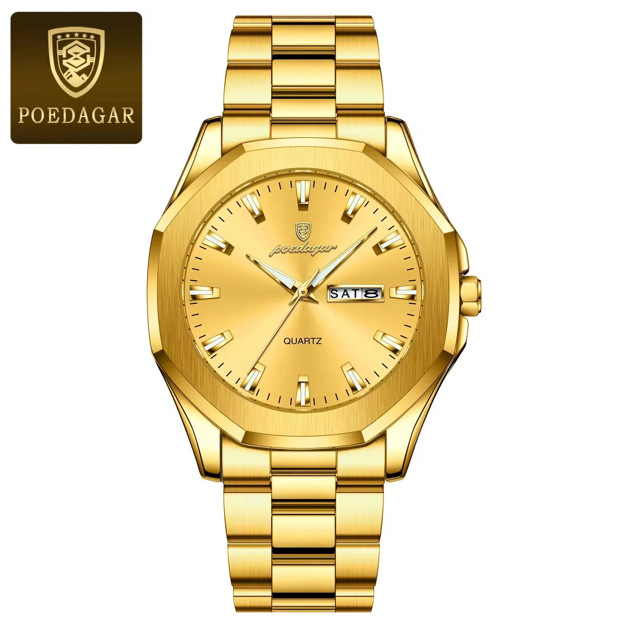 POEDAGAR Watch for Men 875 New High Quality Sport Quartz Men's Watches Waterproof Steel Jewelry Wristwatches Reloj Montre Gift