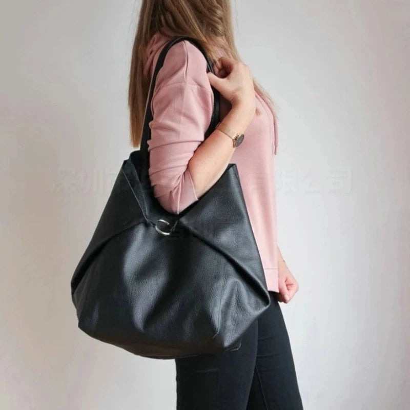 Casual Over Large Tote Bags for Women Shoulder Bag Simple Big Women Handbags Luxury Soft Shopper Bags Composited Purse