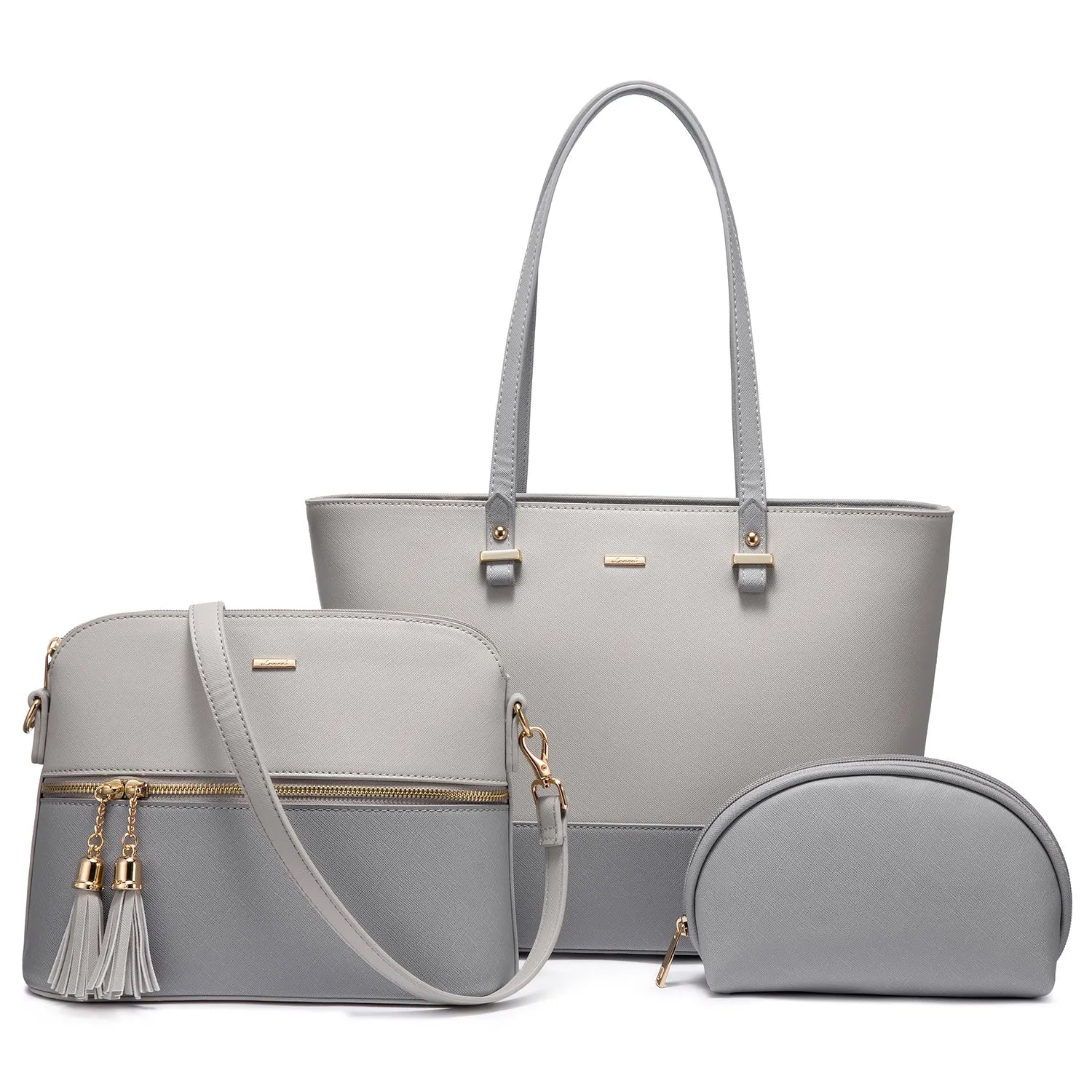 LOVEVOOK Wholesale Boutiques Luxury High Quality PU Material 3 Pieces Handbag Sets Shoulder Bag Wallet Ladies Women Handbags