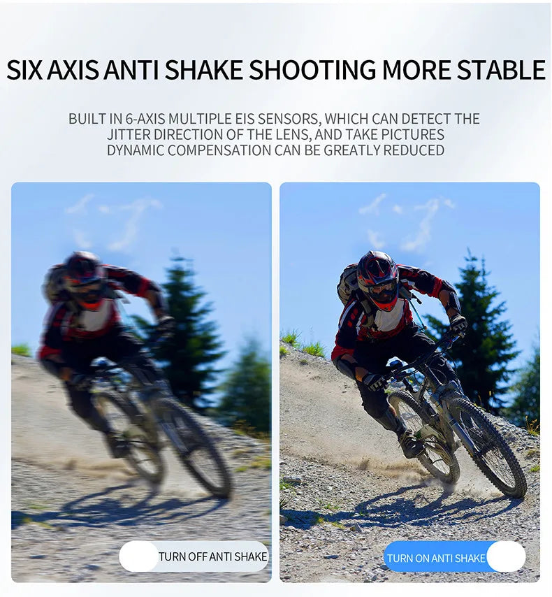 High Quality 2" Screen True 4K 60FPS Action Camera IP68 Waterproof with EIS Stabilization for Skiing Cycling Motorcycle Sports