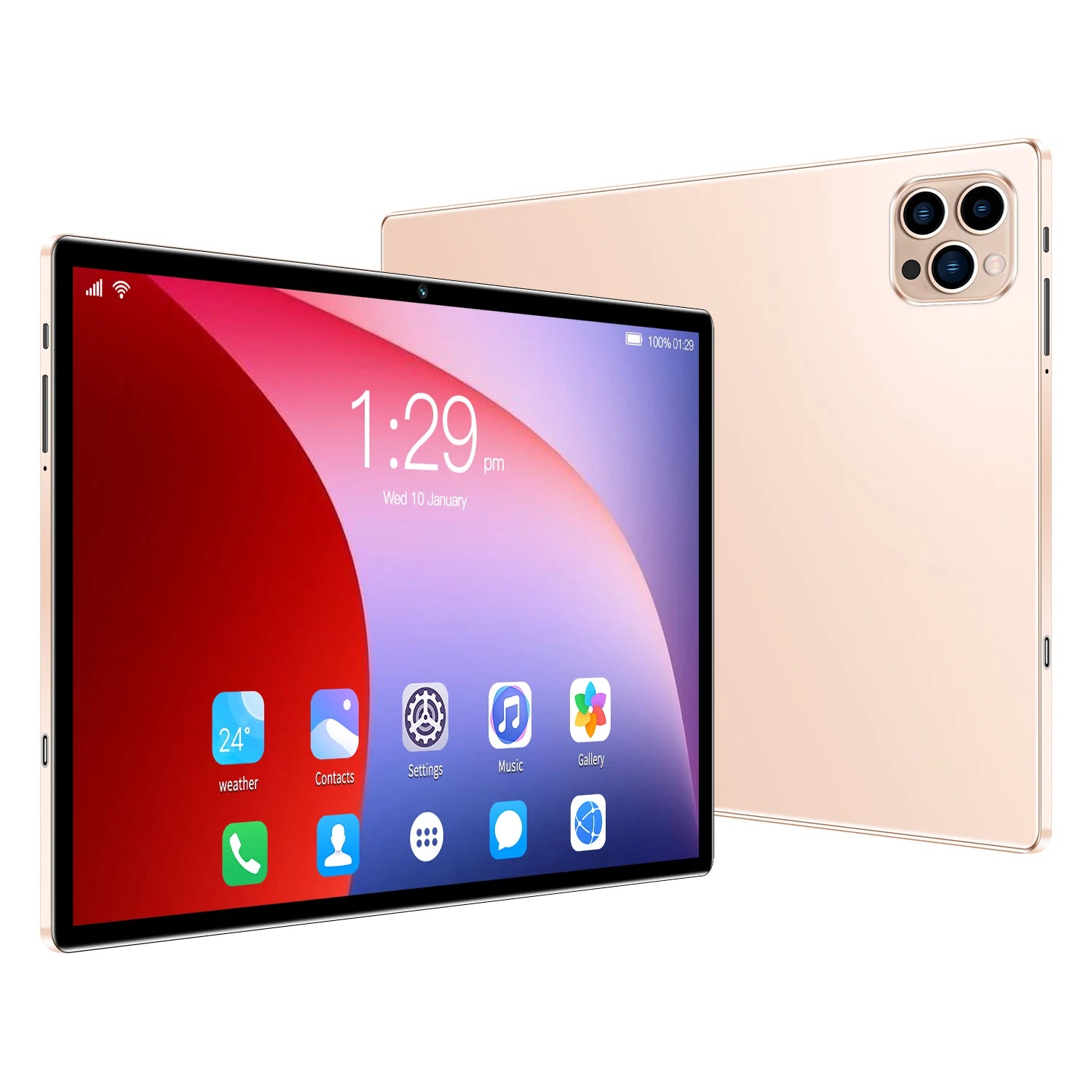 Gisentec Dual Camera 10.1 Inch Android 13 Tablet PC Wifi Only 8GB Ram+64GB Laptop Phone for Business Education Tablette Tableta