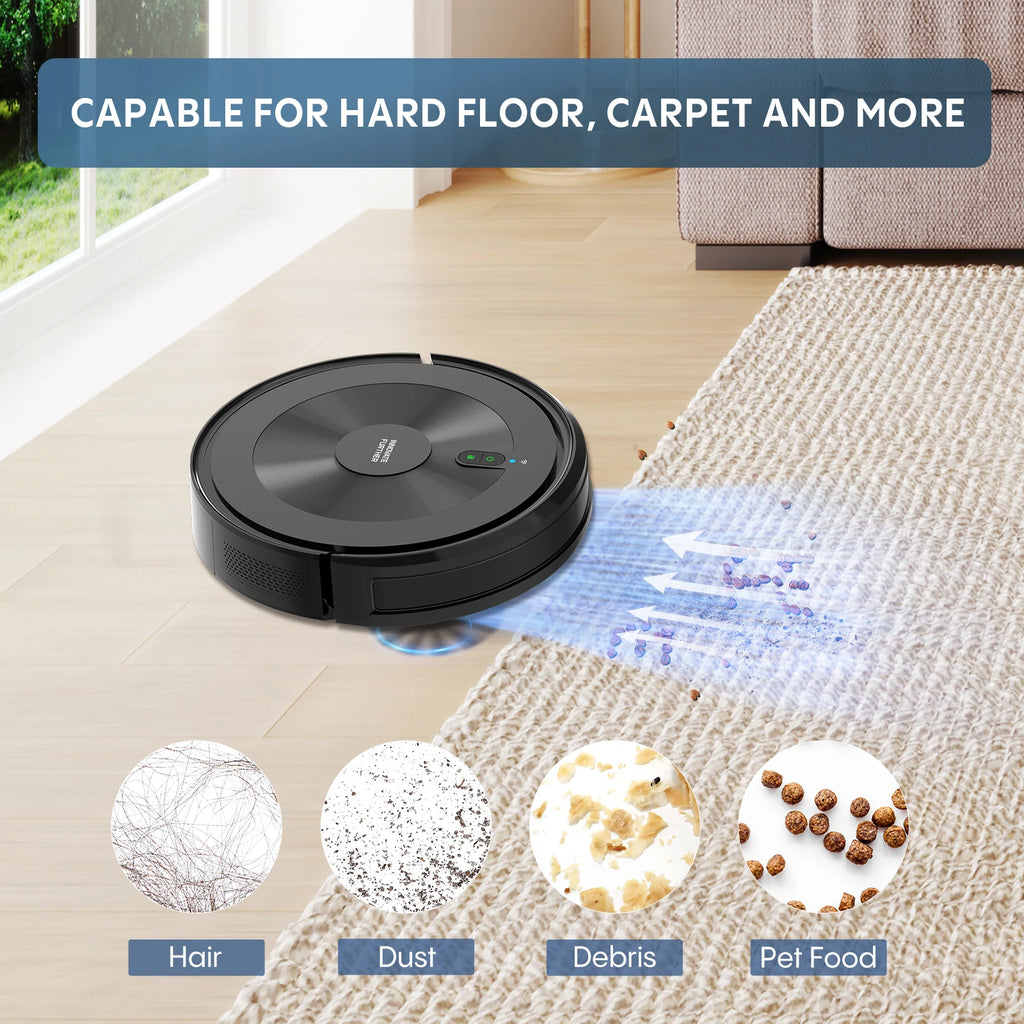Bagotte Custom Logo Tuya APP Smart Home Robot Vacuum Cleaner Rechargeable with Battery Power for Household Use