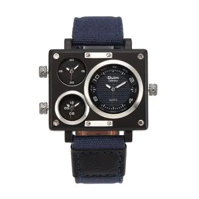 Oulm Brand 3595 Men's Watches Top Luxury Unique Designer Business Fashion Reloj Leather Strap Japan Movt Quartz Watches for Men