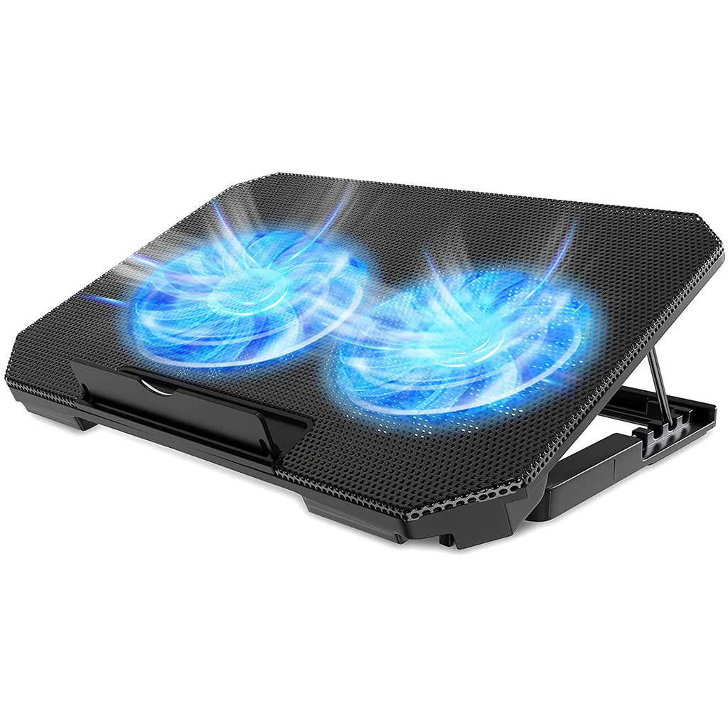 NUOXI Hot Sale Double Fans Laptop Cooling Stand 2 USB Ports Speed Controller Height Adjustable Pads for 13-16 Inch Laptops Stock