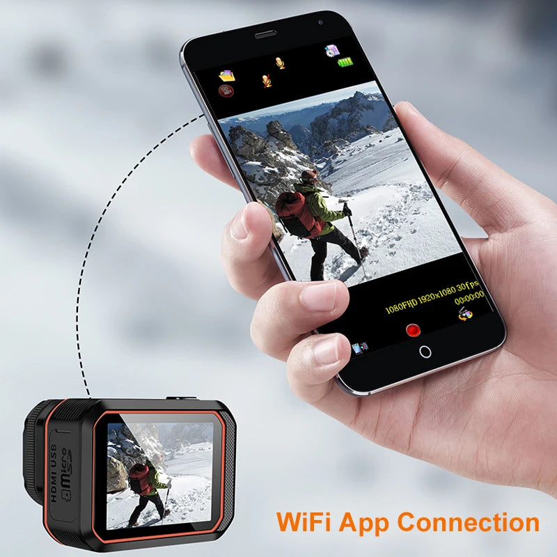 2025 Hot Selling Sports Camera VL002 170° 4K 60FPS HD Screen Wifi Camera 5M Body Waterproof Six-axis EIS Sports Action Camera