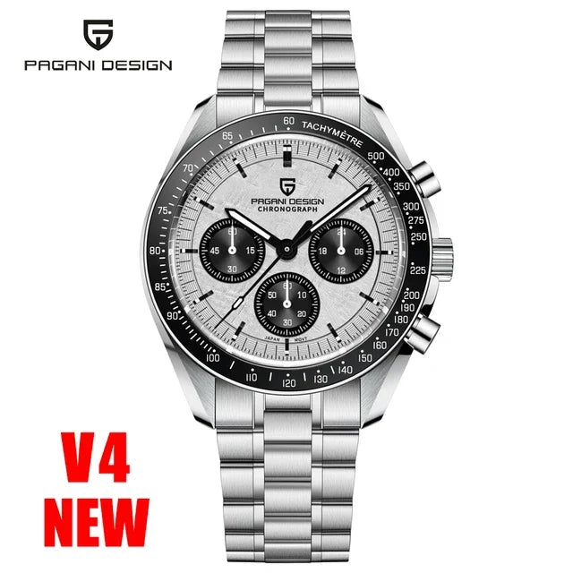 PAGANI DESIGN 2025 New Moon Men's Watches Luxury Quartz Watch Man Chronograph VK63 Men Gifts AR Sapphire Mirror Luminous Clock