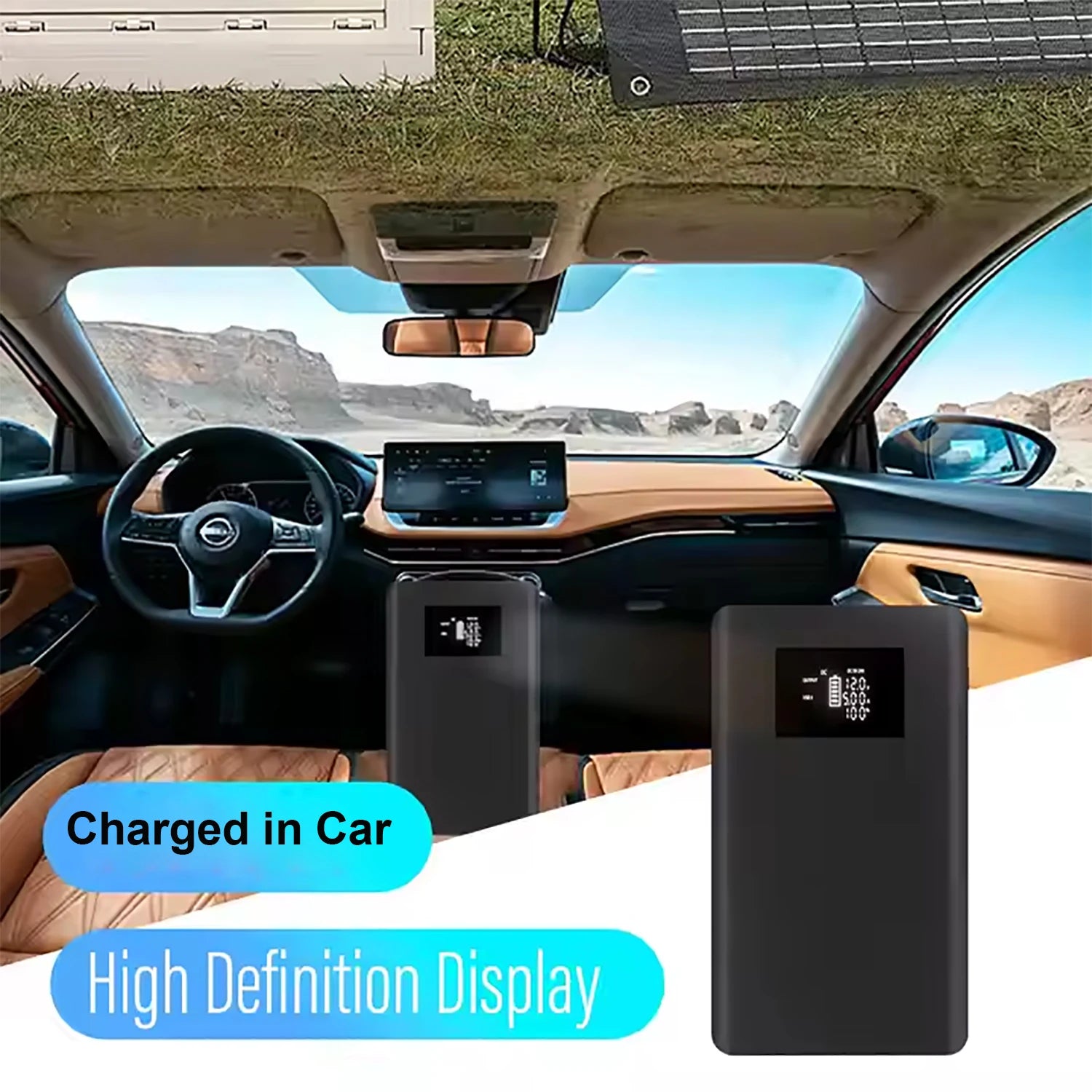 PD100W QC3.0 12V 15V 16V 19V 20V 24V 3A 4A 5A DC UPS 12V Solar Power Bank 20000mah Battery Pack for Camping Indoor Outdoor Use