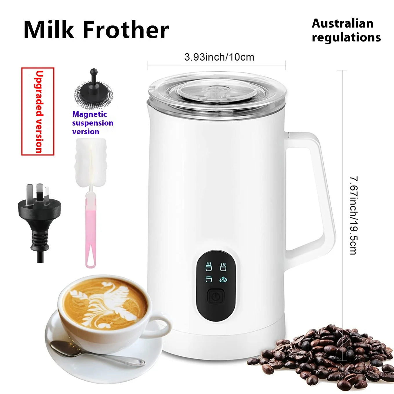 Cross-Border Household Electric Milk Frother Automatic Coffee and Milk Foaming Machine for Heating Milk