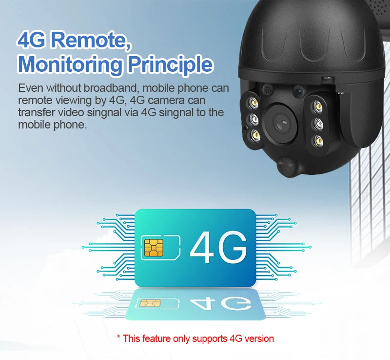 1080P Ptz Solar 4G Wifi Camera Solar Motion Detection Energy System Full Metal Casing 4G Solar Camera