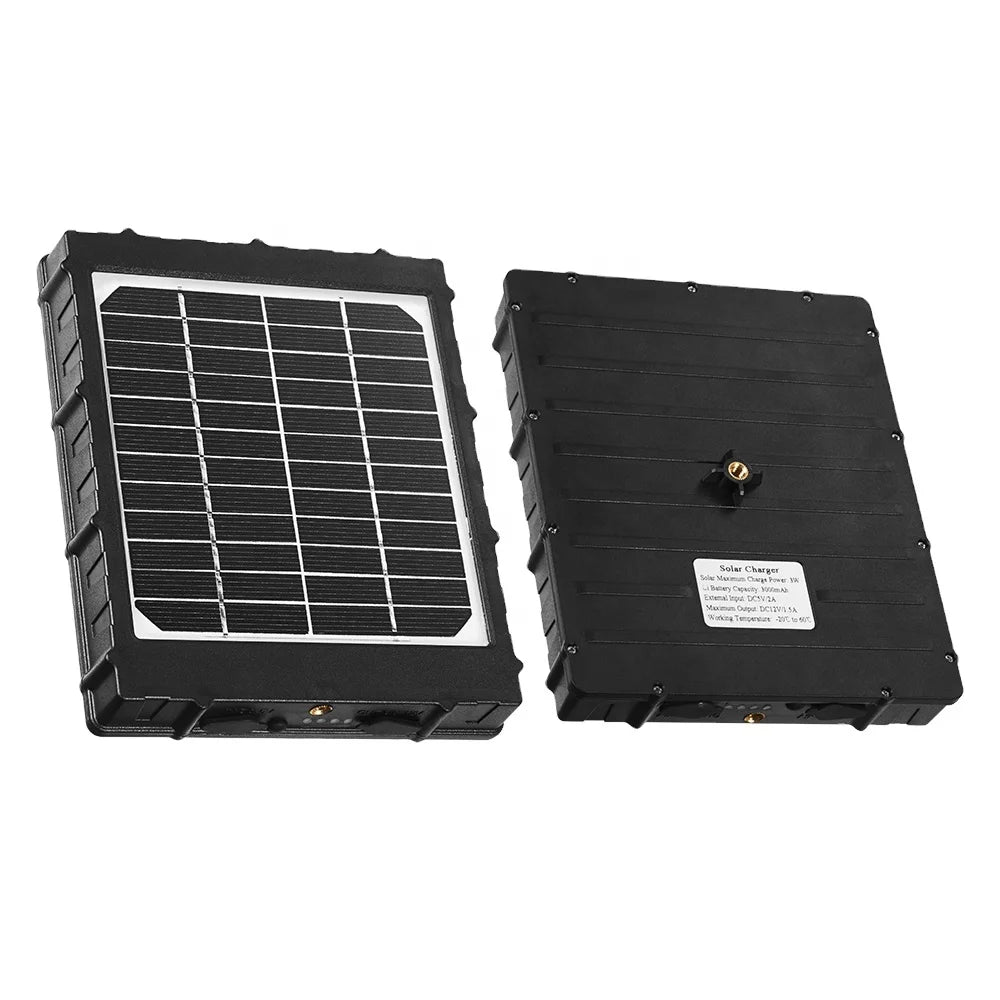 Top Rated Portable 6V 9V 12V Output Trail Camera Solar Panel Charger Kits 3W 5V for Hunting Camera With 8000MAH Built in Battery