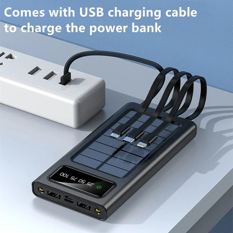 Wholesale Solar Power Bank Dual Usb Li-polymer Solar Mobile Charger Power Bank Portable Solar Power Bank 10000mah