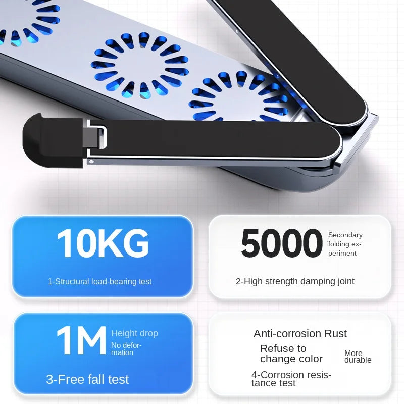 Core Ice Zun Folding Portable Fan Laptop Radiator Tablet Bracket Silent ABS Air-Cooled Game Base