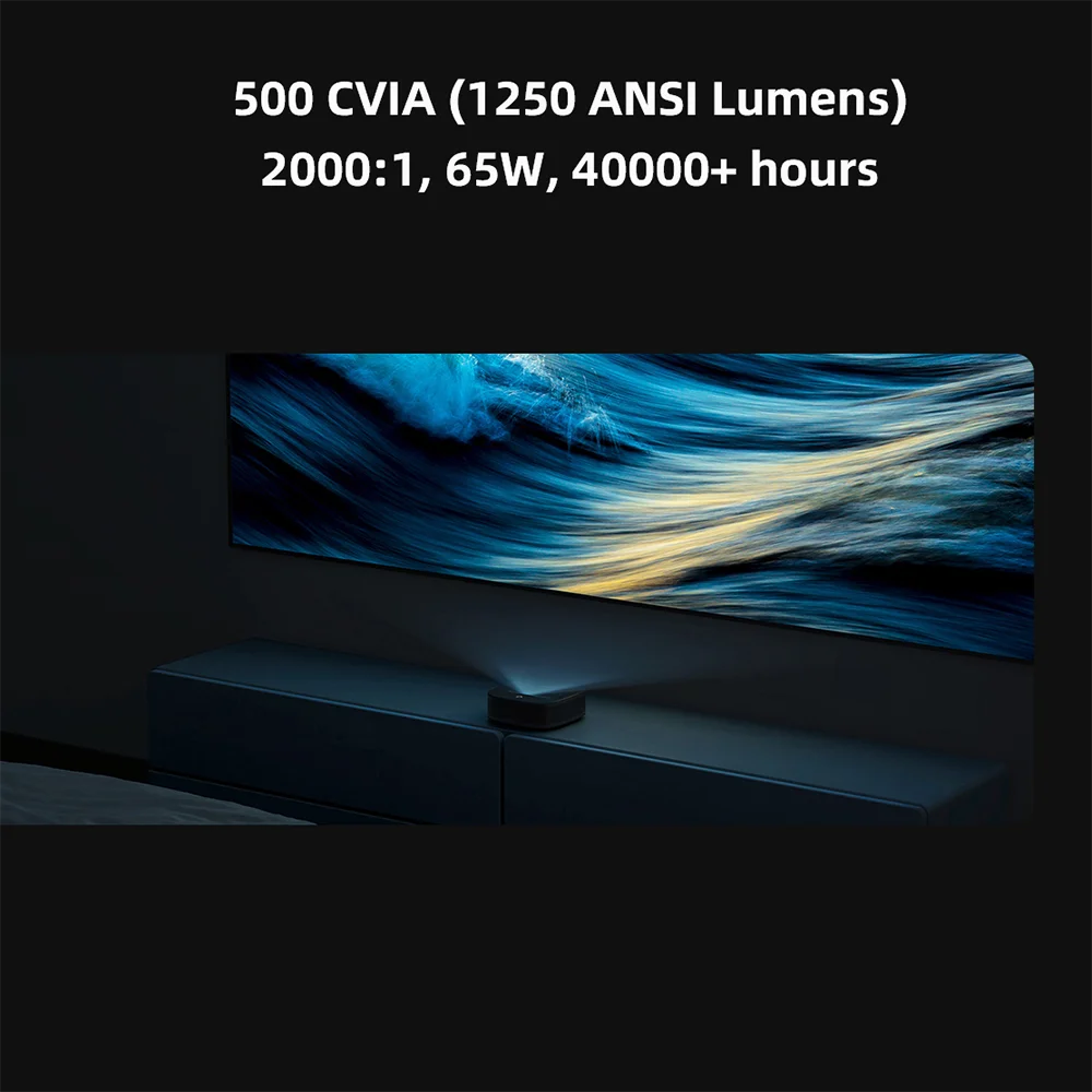 Dangbei U1 Ultra Short ALPD Laser Projector,  Auto Focus 1080P Native 3GB 32GB 1000Ansi Lumens Smart Home Video Beamer Projector