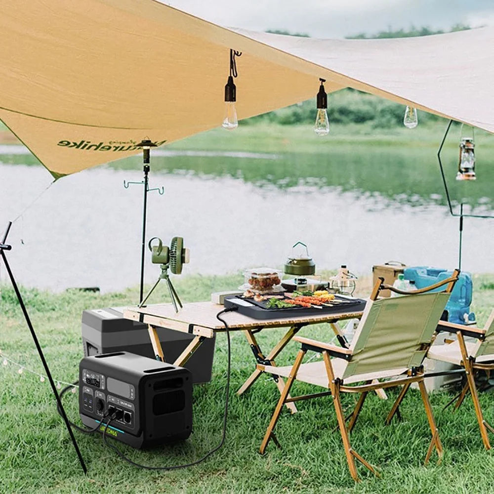 EU Stock Home Emergency Power Expansion Package Solar Generator Outdoor Solar Power Bank LiFePO4 2200W Portable Power Station