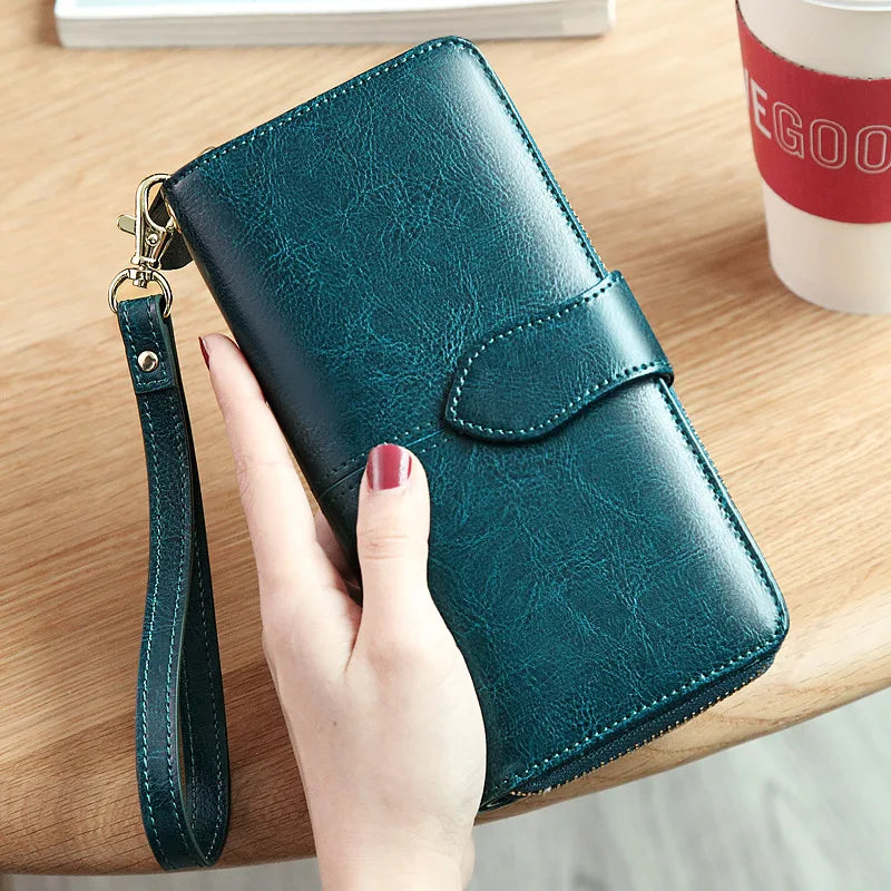 2023 New Women's Wallet Long Multiple Card Position Ladies Handbag Fashion Simple Genuine Leather Women's Bags Thin BYN-8133
