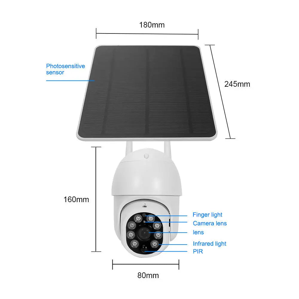 TuyaSmart Smart Life APP Real 3MP HD 10000mAh PTZ Waterproof Security Camera Solar CCTV Wireless Camera WiFi Outdoor Solar