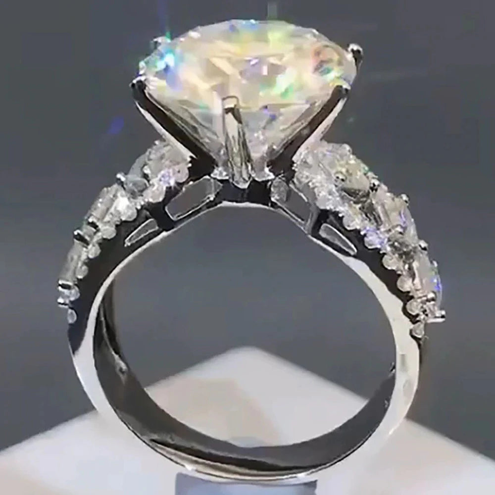 Huitan New Trendy Wedding Jewelry Women Rings Brilliant Cubic Zirconia Crystal Engagement Anniversary Ring for Female Drop Ship