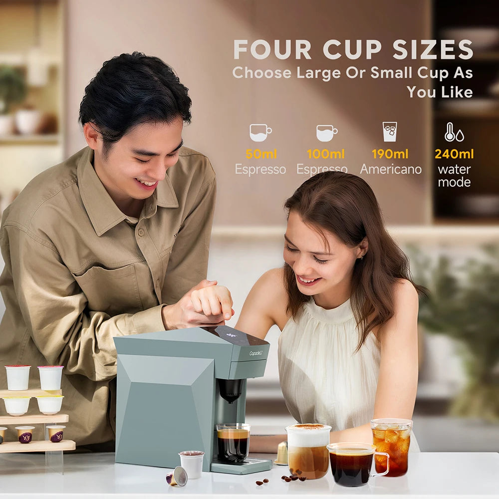 ICafilas Multi Functional Electric Automatic Coffee Machine Nespreso Capsule DG Capsule K Cup 4  in 1 Coffee Machine
