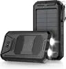 2025 New Portable Powerbank Dual Usb Solar Power Bank Waterproof 20000 Mah Solar Power Station Solar Mobile Phone Charger