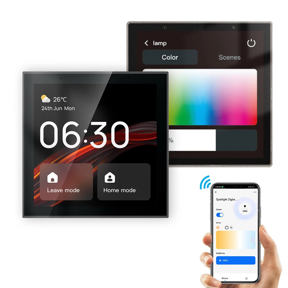 2024 Tuya Wireless Smart Home Zigbee Gateway Built in Alxea Scene Panel Central Control Gateway with Switch Control Function