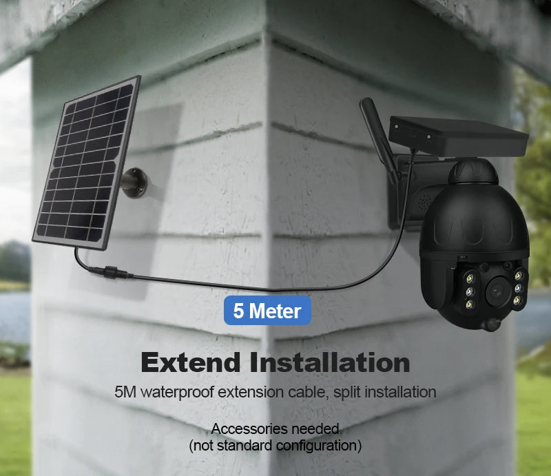 1080P Ptz Solar 4G Wifi Camera Solar Motion Detection Energy System Full Metal Casing 4G Solar Camera