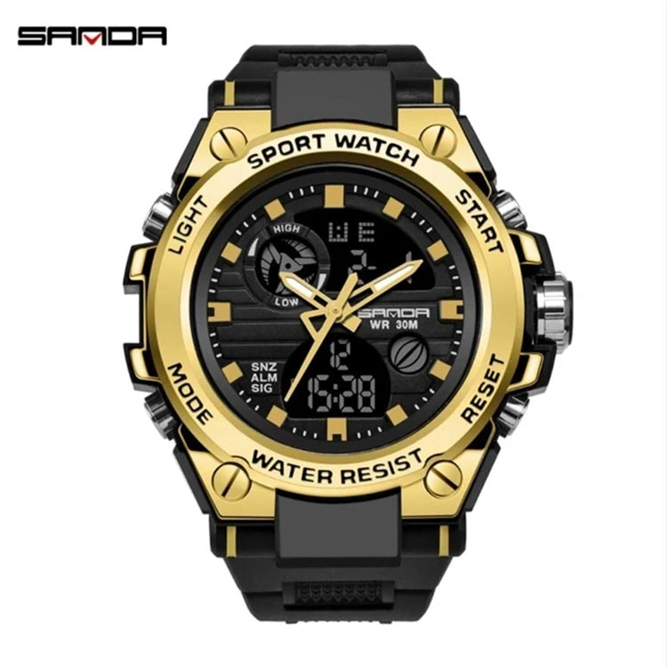SANDA 739 Sports Men's Watches Top Brand Luxury Sport Quartz Watch Men Waterproof Male Clock Relogio Masculino 2020