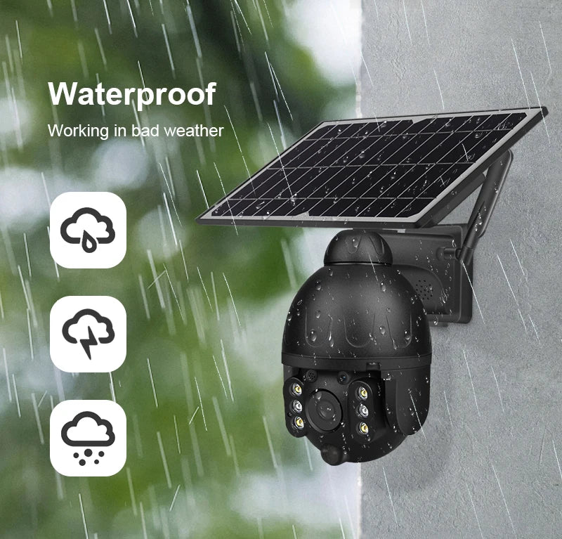 1080P Ptz Solar 4G Wifi Camera Solar Motion Detection Energy System Full Metal Casing 4G Solar Camera