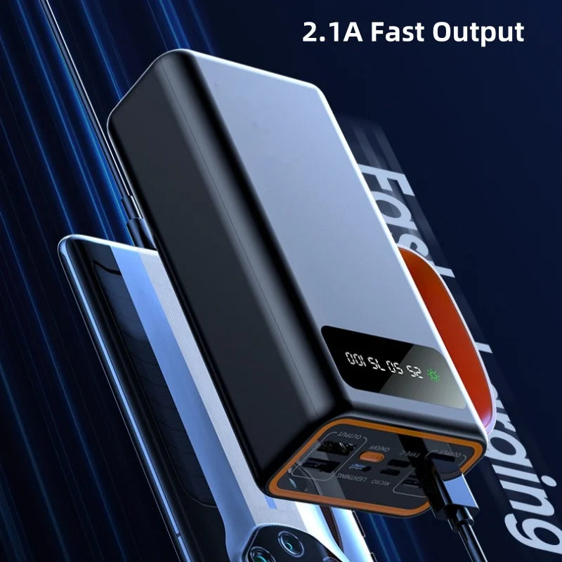 Large Capacity Solar Power Bank 4 USB Power Bank 40000mAh  Battery Charger Portable Power Banks Solar Panel
