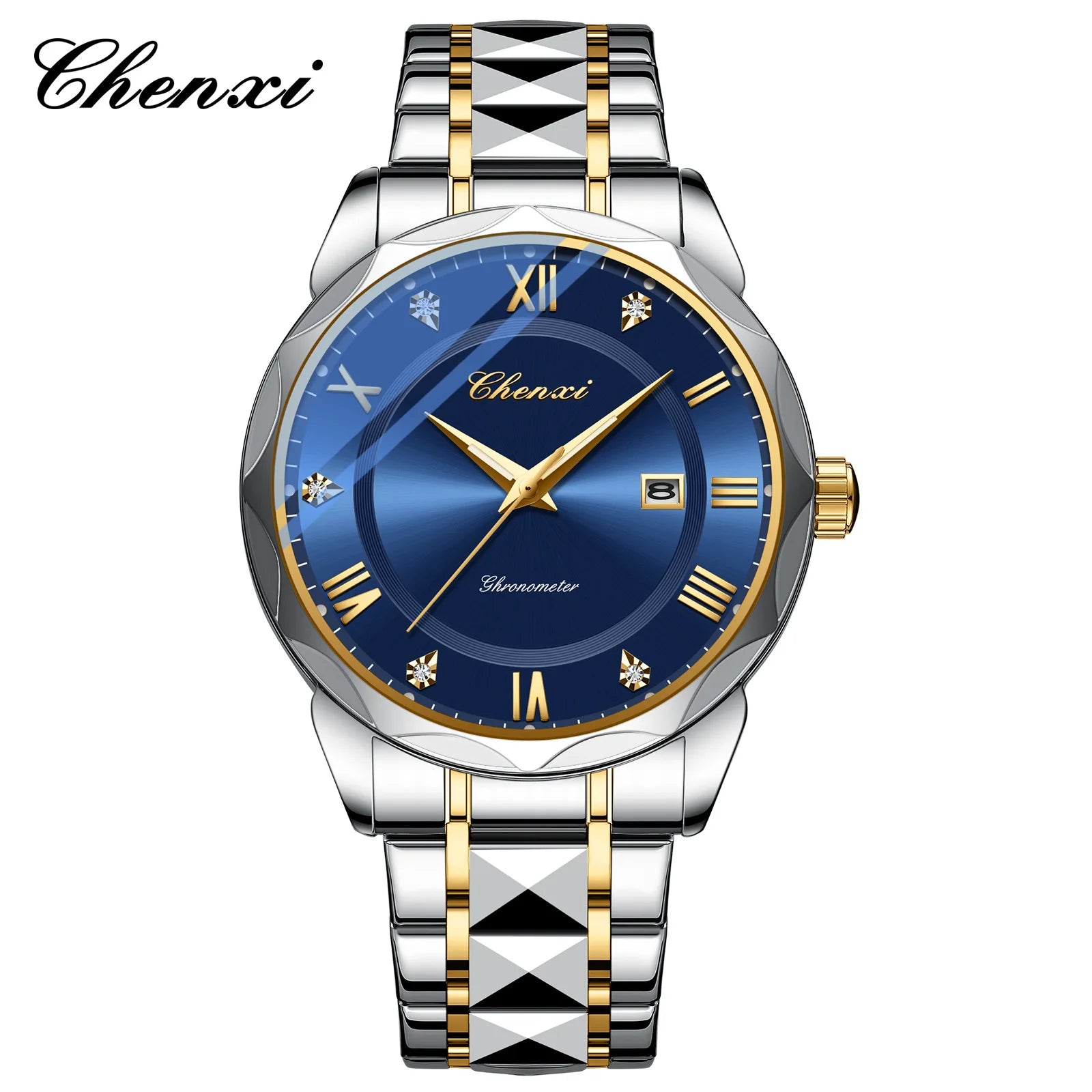 CHENXI 682 New Men's Watches Business Calendar Watch for Men Fashion Sport Waterproof Luminous Calendar Quartz Male Wristwatch