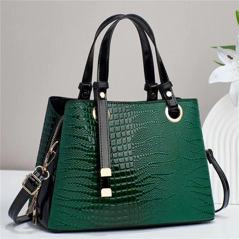 2024 New Retro Crocodile Pattern High Capacity Fashion Trend Messenger Bags Luxury Women's Bags Womens Handbags