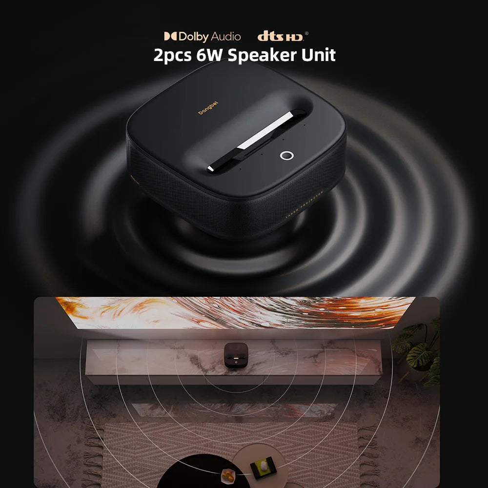 Dangbei U1 Ultra Short ALPD Laser Projector,  Auto Focus 1080P Native 3GB 32GB 1000Ansi Lumens Smart Home Video Beamer Projector