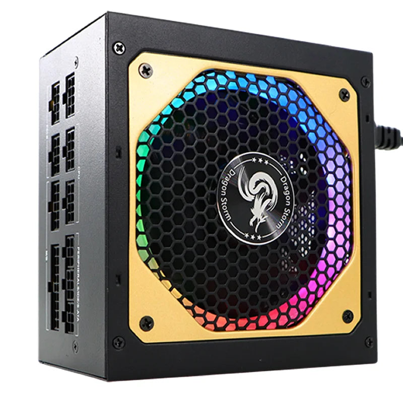 JULONGFENGBAO 850W ATX APFC Full Voltage RGB Fan Fully Modular Computer PC Gaming Power Supply for Server/Desktop PSU