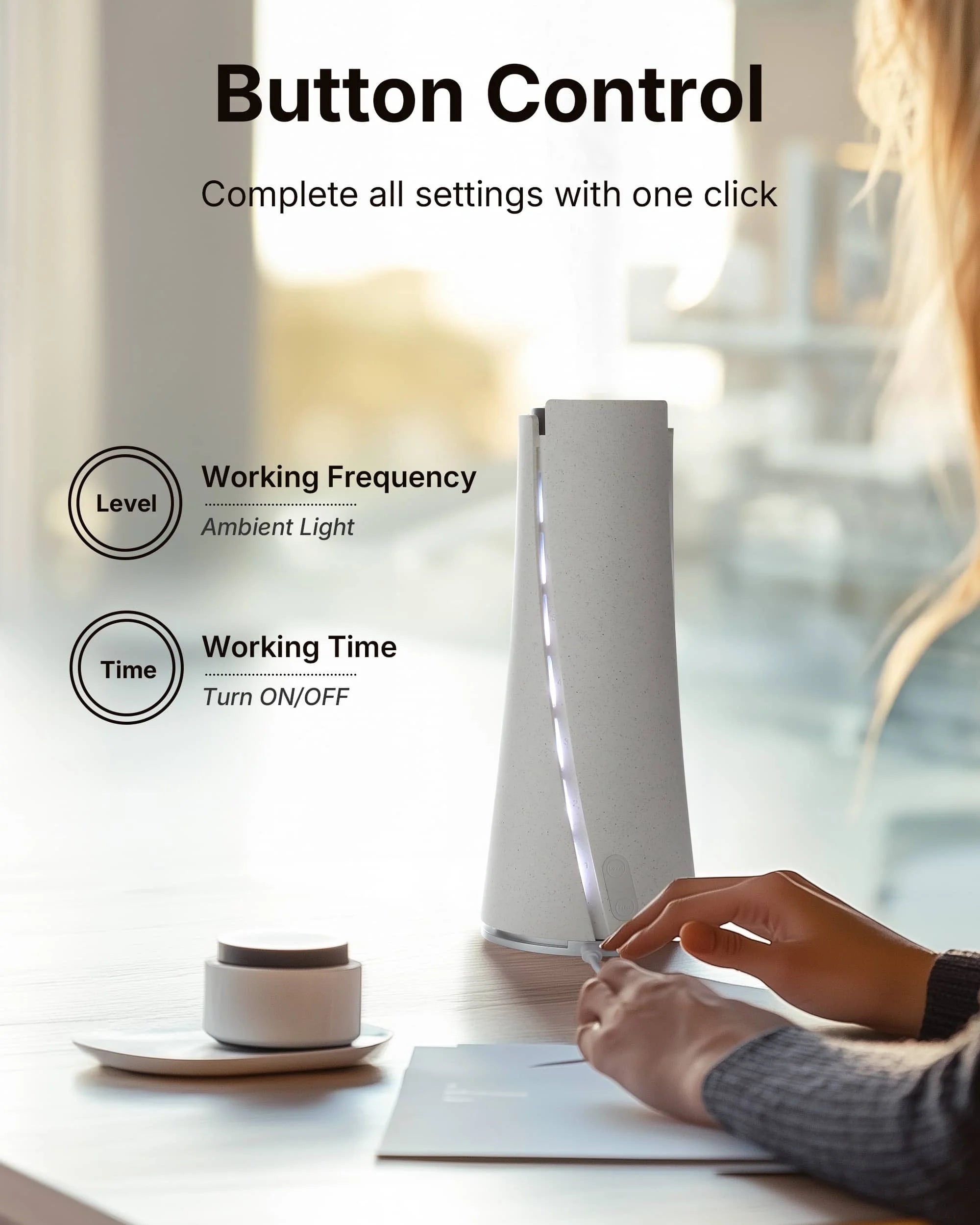 2025 New Smart Home 100ml Capacity Aroma Diffuser 300CBM Fragrance Machine with Resin Battery for Household Scent