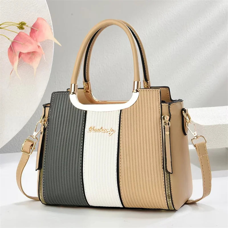 Fashion Zipper Custom Luxury Tote Ladies Messenger Logo Casual Tote Handbag for Daily Use New Large Capacity PU Women Handbags