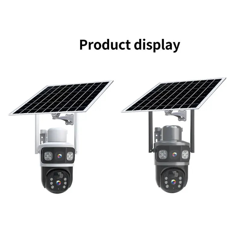 6MP Low Powered dual lens Solar Camera wifi Built-In Battery Two Way Audio Security Network 4G Outdoor home Full HD PTZ Camera
